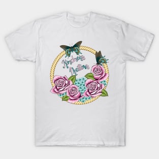 Kindness Matters - Roses And Hydrangea T-Shirt